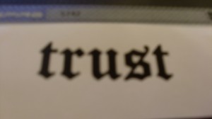 "Trust" label