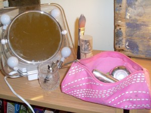 Makeup and mirror