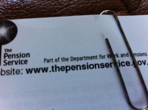 Letter from Pension Service