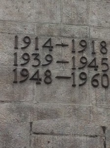 Dates on Monument